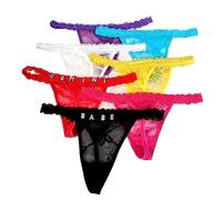 LeDiYouGou Culotte String en Dentelle Sexy avec Lettre Personnalisée pour Femme, Culotte avec Nom De Lettre en Cristal Personnalisée,