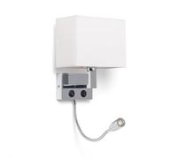 Applique Murale Métal avec Flex LED de Lecture Waldorf Argent