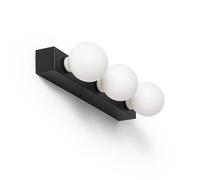 LEDKIA Applique Murale Salle de Bain Métal 3 Spots Aizkra Noir