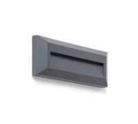 LEDKIA Balise LED Extérieure 2W En Saillie au Mur Rectangulaire Élide Noire