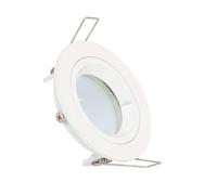 LEDKIA Collerette Downlight Ronde Blanche pour Ampoule LED GU10/GU5.3 Coupe