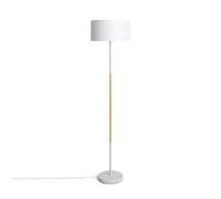 LEDKIA Lampadaire Métal et Bois Silinda WiFi avec Variateur Blanc