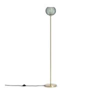 LEDKIA Lampadaire Métal et Verre Klimt Vert | Design Élégant Années 1920 | Compatible Ampoules LED E27 | Idéal Salon, Chambre, Cuisine, Bureau, Restaurant