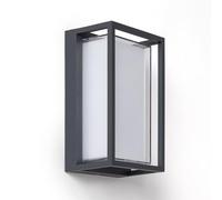 LEDKIA LIGHTING Applique murale extérieur LED à double diffuseur sélectionnable Calysta 12 W en aluminium CCT Sélectionnable Anthracite