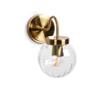 LEDKIA LIGHTING Applique Murale Extérieur Métal et Verre Driyah Doré E27
