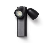 LEDKIA LIGHTING Applique Murale Extérieure Aluminium Abel Deux Spots Noir GU10