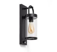 LEDKIA LIGHTING Applique Murale Extérieure Benny avec Détecteur de Mouvement PIR Noir E27