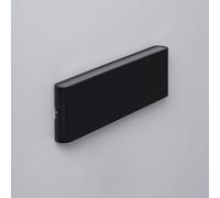 LEDKIA LIGHTING Applique Murale Extérieure LED 20W Aluminium Rectangulaire Éclairage Double Face Noire 2700K Blanc chaud