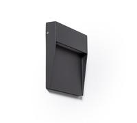 LEDKIA LIGHTING Applique Murale Extérieure LED 6,5 W CCT Sélectionnable Aluminium Saillie Carrée Jade Noir