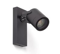 LEDKIA LIGHTING Applique Murale Extérieure Orientable Aluminium 1 Spot Midway Noir GU10