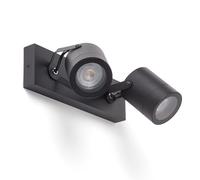 LEDKIA LIGHTING Applique Murale Extérieure Orientable Aluminium 2 Spots Midway GU10