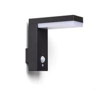 Applique Murale Extérieure Solaire LED Aluminium avec Détecteur de Mouvement Goran Noir