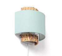 LEDKIA LIGHTING Applique Murale Fibres Naturelles et Tissu Orléans Vert Céladon E27