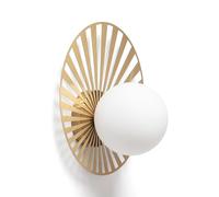 LEDKIA LIGHTING Applique Murale Métal et Verre Becquer Doré G9