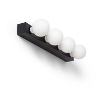 LEDKIA LIGHTING Applique Murale Salle de Bain Métal 4 Spots Aizkra Noir