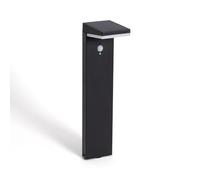 LEDKIA LIGHTING Balise Extérieure LED Solaire sur Pied 50cm Aluminium avec Détecteur de Mouvement Edwan Noir