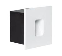 LEDKIA LIGHTING Balise LED Extérieure 2W Encastrable au Mur Carrée Olite Blanche 4000K Blanc neutre