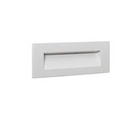 LEDKIA LIGHTING Balise LED Extérieure 7W Encastrable au Mur Rectangulaire en Aluminium Groult Blanche 2700K Blanc chaud