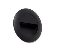 TechBrey Balise Murale Extérieure LED 3W Encastrable Aluminium Ronde Segre 2700K Noir Blanc chaud Noir