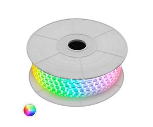 LEDKIA LIGHTING - Bobine LED Dimmable 220V | 60LED/m IP65 RGB | 50m Résine Epoxy | Éclairage Extérieur Intérieur | Largeur 16mm | Coupe tous les 100cm | Angle 120º