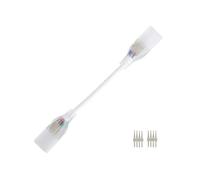 LEDKIA LIGHTING Câble Connecteur Gaine Néon LED Flexible Dimmable 11W/m 220V AC 60 LED/m Semi-circulaire 180° RGB IP67 sur Mesure Coupe Tous les Blanc