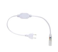 LEDKIA LIGHTING Câble Rectificateur pour Gaine LED Ronde 220V AC IP65 sur Mesure Coupe Tous les 100cm Blanc