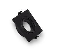 LEDKIA LIGHTING Collerette Downlight Carrée Orientable pour Ampoule LED GU10/GU5.3 Coupe Ø 75mm Noir