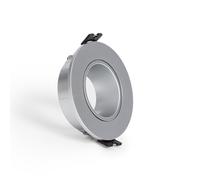 LEDKIA LIGHTING Collerette Downlight Conique Faible UGR Noir pour Ampoule LED GU10/GU5.3 Coupe Ø 70mm Argent