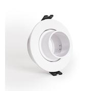 LEDKIA LIGHTING Collerette Downlight Conique Orientable Faible UGR pour Ampoule LED GU10 / GU5.3 Coupe Ø75 mm Suefix Blanc