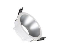 LEDKIA LIGHTING Collerette Downlight Conique Reflect pour Ampoule LED GU10 / GU5.3 Coupe Ø 75mm Argent