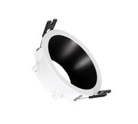 LEDKIA LIGHTING Collerette Downlight Conique Reflect pour Ampoule LED GU10 / GU5.3 Coupe Ø 75mm Blanc/Noir
