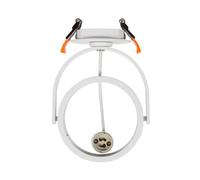 TechBrey Collerette Downlight Ronde Orientable pour Ampoule LED GU10 AR111 Blanc Blanc