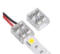 LEDKIA LIGHTING Connecteur câblé pour Ruban LED 12/24V DC avec Vis Monochrome