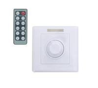 LEDKIA LIGHTING Contrôleur variateur Mural pour Ruban LED Monochrome 12/24V DC avec Télécommande IR Monochrome