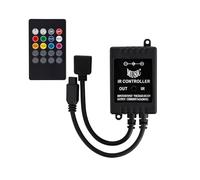 LEDKIA LIGHTING Contrôleur Variateur Musical Ruban LED 12V DC RGB avec télécommande IR