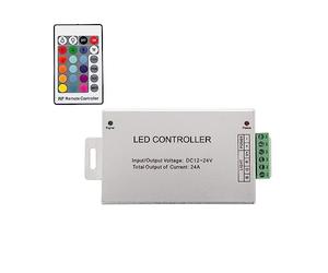 LEDKIA LIGHTING Contrôleur variateur ruban LED RGB 12/24V DC avec contrôle RF haute puissance RGB