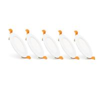 LEDKIA LIGHTING Dalle LED 12W Ronde SuperSlim Coupe Ø 155 mm (Pack 5) 4000K Blanc neutre