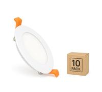 LEDKIA LIGHTING Dalle LED 12W Ronde SuperSlim Coupe Ø 155 mm (Pack 10) 3000K Blanc chaud