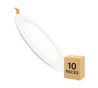 LEDKIA LIGHTING Dalle LED 15W Ronde SuperSlim Coupe Ø 170 mm (Pack 10) 4000K Blanc neutre