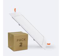 LEDKIA LIGHTING Dalle LED 18W Carrée SuperSlim Coupe 205x205 mm Pack de 2 Unités 4000K Blanc neutre