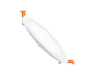 LEDKIA LIGHTING - Dalle LED Ronde Extra-Plate 6W | Encastrable Ø 110 mm | 426 lm | Remplace Halogène 35W | Angle 120º, Blanc Froid 5000K, Aluminium