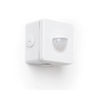 LEDKIA LIGHTING Détecteur de Mouvement PIR Crépusculaire 240º En Saillie Extérieur IP65 avec Télécommande Blanc