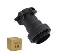 LEDKIA LIGHTING Douille E27 IP44 pour Câble Électrique Plat de Guirlance (Pack 10 unités) Noir