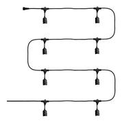 LEDKIA LIGHTING Guirlande Extérieure avec 8 Douilles E27 5.5m Noire IP65 Noir