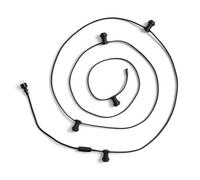 LEDKIA LIGHTING Guirlande Extérieure IP44 Câble Électrique Plat avec Douilles E27 sur Mesure Noire 5 m | Idéal pour Noël