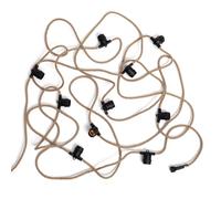 LEDKIA LIGHTING Guirlande Lumineuse Extérieure Textile avec 10 Douilles 10m IP65 10 m | Idéal pour Noël