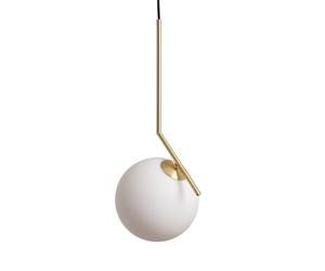 LEDKIA LIGHTING Iluzzia - Suspension Métal et Verre Moonlight | Design Art Déco | Compatible Ampoule E14 | Intérieur IP20 | Aluminium et Verre | Câble Réglable, Doré