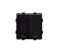 LEDKIA LIGHTING Interrupteur Double Bouton-Poussoir Modern Noir