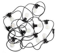 LEDKIA LIGHTING Kit Guirlande Lumineuse Extérieure IP44 10m Noire + 10 Ampoules Filament LED B22 2W A60 4000K Blanc neutre|Idéal pour Noël