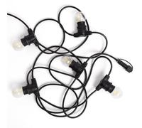 LEDKIA LIGHTING Kit Guirlande Lumineuse Extérieure IP44 5m Noir + 5 Ampoules LED Filament B22 2W G45 B22